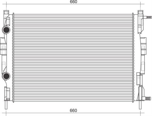 MAGNETI MARELLI radiatorius, variklio aušinimas 350213997000